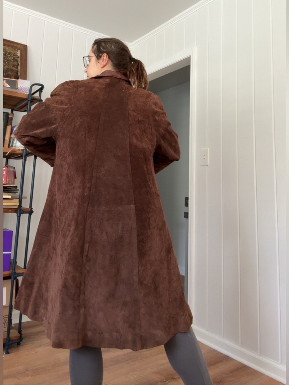 80s suede swing coat - Picture 3 of 8